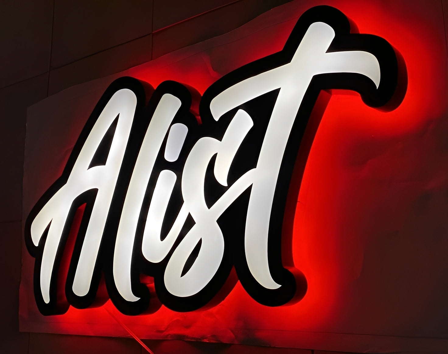 Lighted Acrylic Box Sign