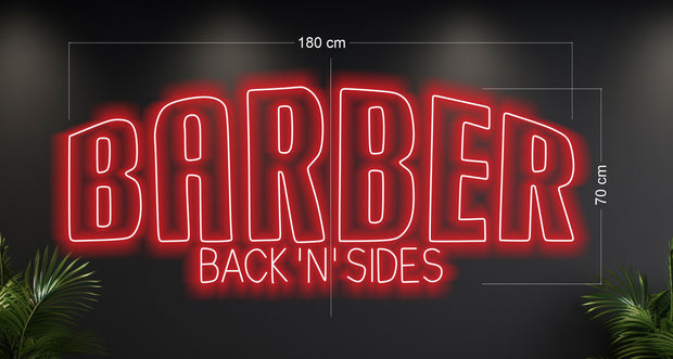 BARBER BACK "N" SIDES | LED NEON SIGN (2 signs)