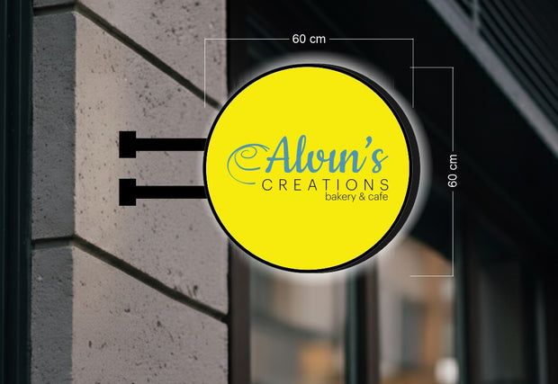 Alvin's CREATIONS bakery & cafe | ILLUMINATED BLADE SIGN